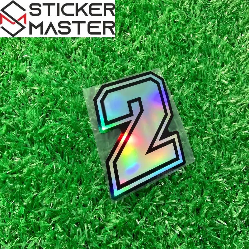 Rakam Sticker | Holografik Motosiklet ve Kask Lazer Sayı Decal (0-9) Sticker Master