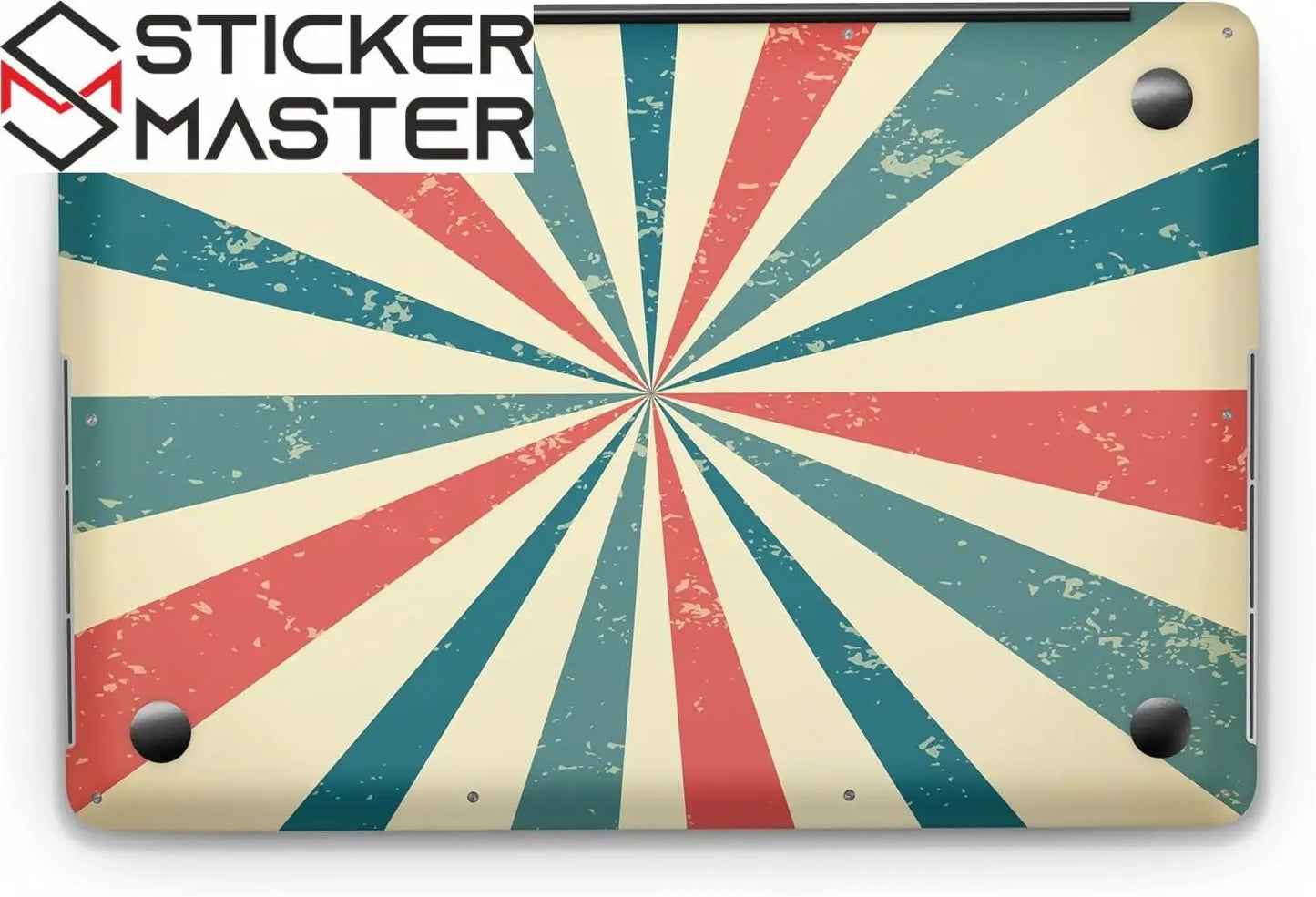 Sticker Master Vintage Retro Rays Evrensel Sticker Dizüstü Bilgisayar Vinil Sticker Decal 12" 13" 13.3" 14" 15" 15.4" 15.6 inç Dizüstü Bilgisayar Çıkartma Koruyucu Macbook Asus Acer Hp Lenovo Huawei Dell İçin - Sticker Master