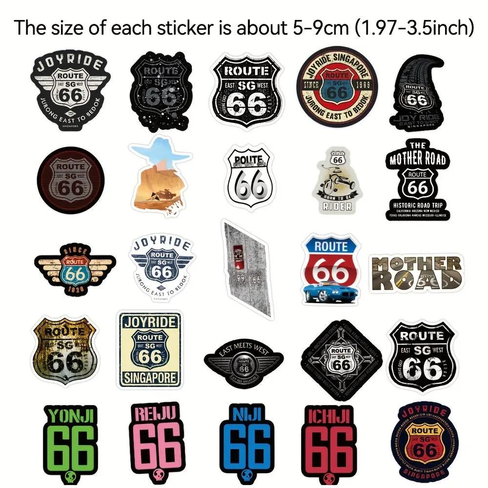 Route 66 Araba Sticker Seti (50’li) | Sticker Master - Sticker Master