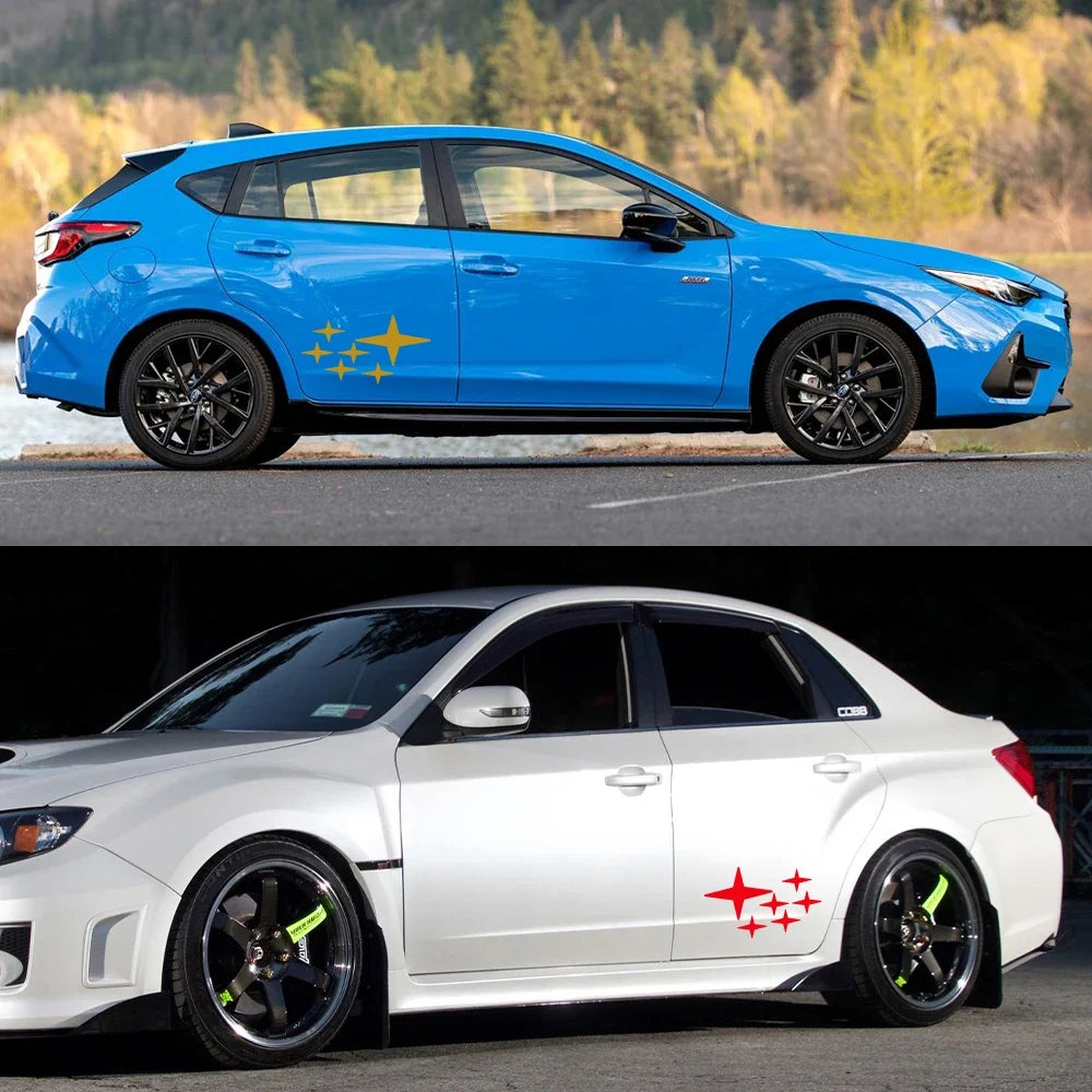 Sticker Master Araba Yan Çıkartma Sticker Etiket Yapıştırma Subaru Impreza WRX STI GDB GVB 2018 2009 2014 2002 2015 için Gövde Çizgili Çıkartmalar Koruyucu Aksesuarlar