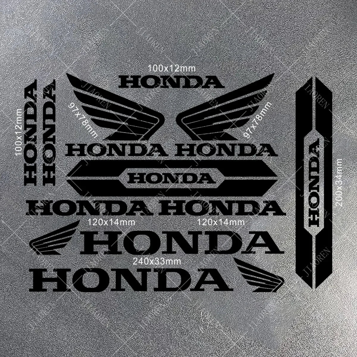 Sticker Master Honda Vinyl Motorcycle Tank & Helmet Sticker Set