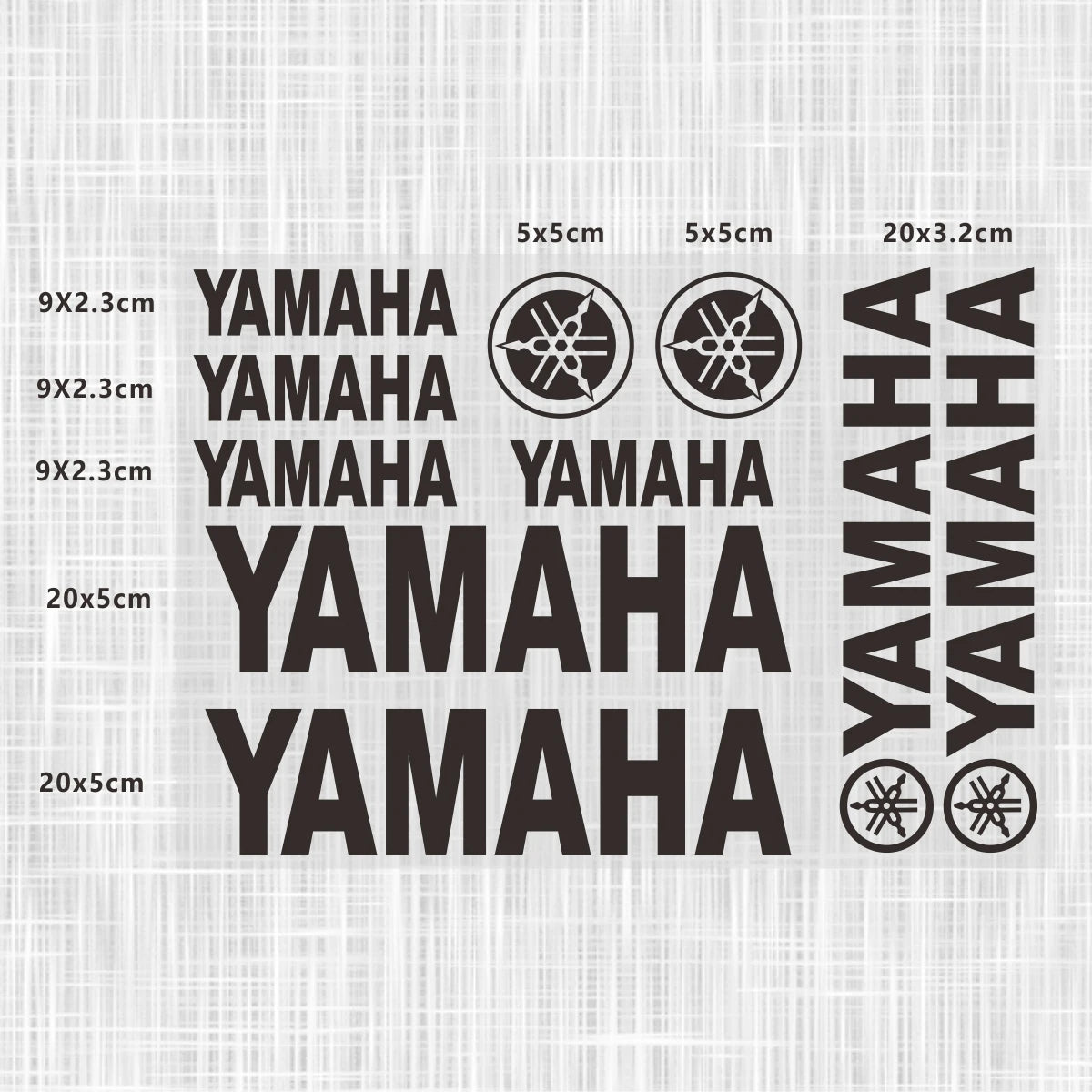 Sticker Master Yamaha Motosiklet ve Kask için Komple Vinil Sticker Seti