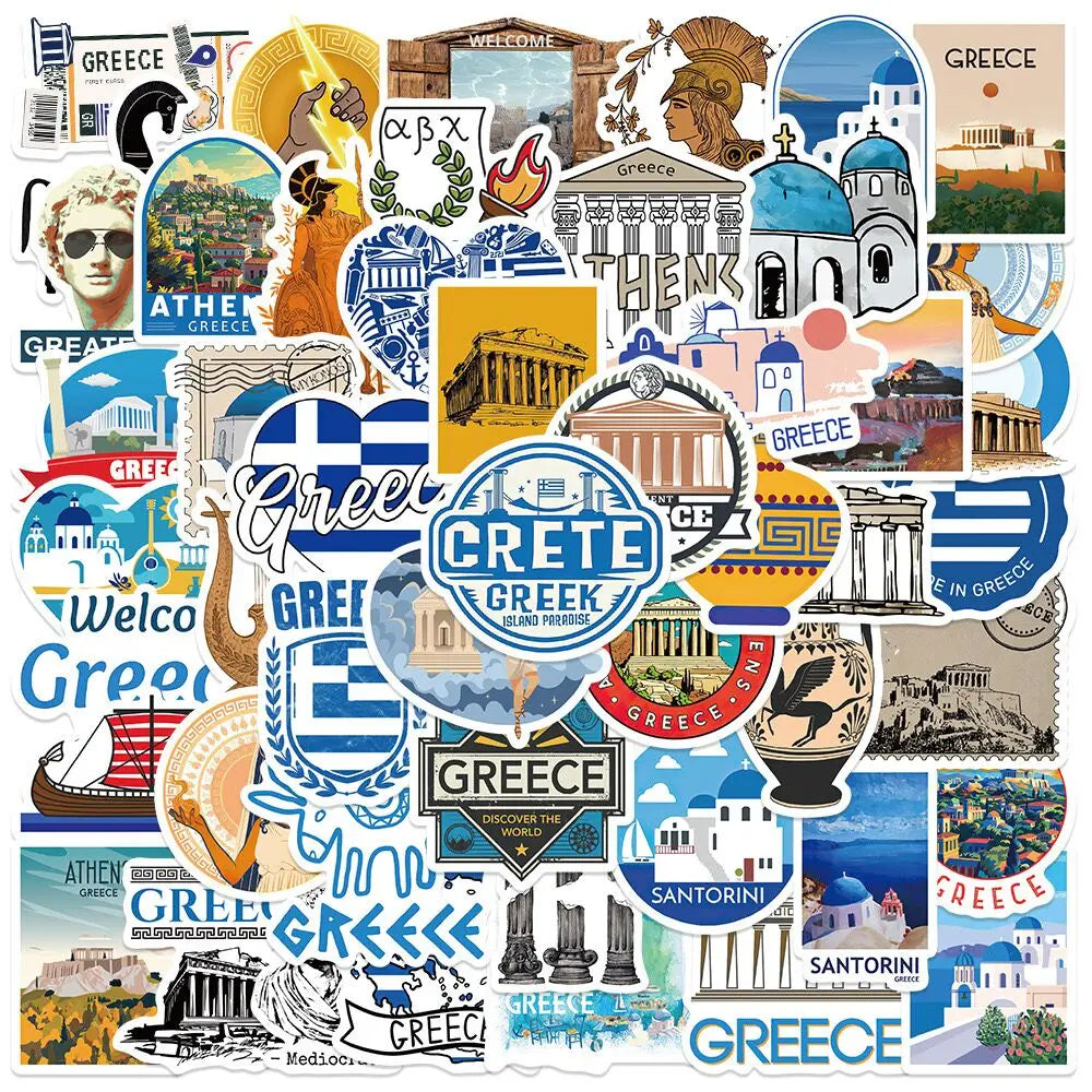 50'li Seyahat Temalı Sticker Seti | Sticker Master - Sticker Master