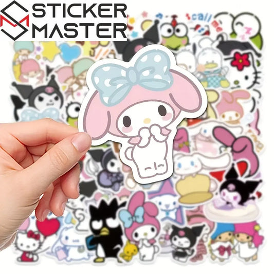 Hello Kitty Kuromi Melody Stil Sticker Seti | Sticker Master - Sticker Master