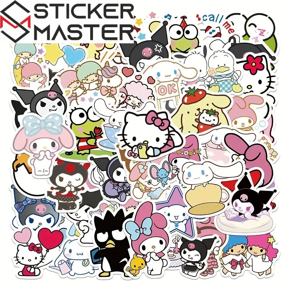 Hello Kitty Kuromi Melody Stil Sticker Seti | Sticker Master - Sticker Master