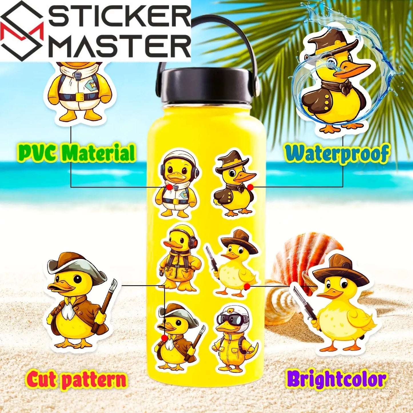 Sarı Ördek Sticker Seti 50’li | Sticker Master - Sticker Master