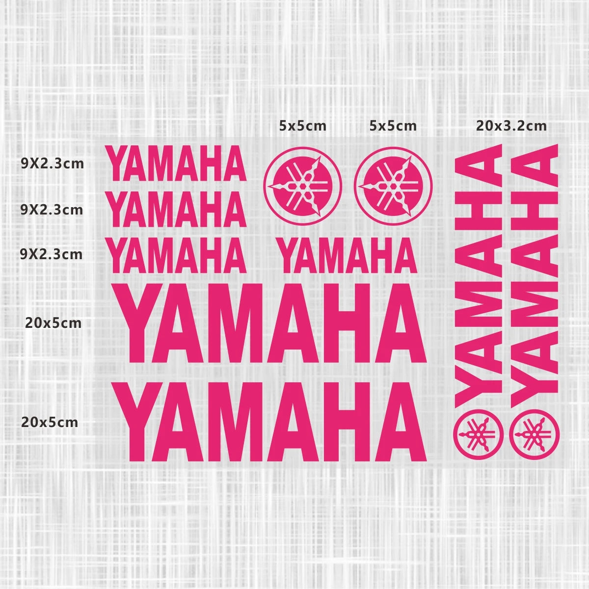 Sticker Master Yamaha Motosiklet ve Kask için Komple Vinil Sticker Seti