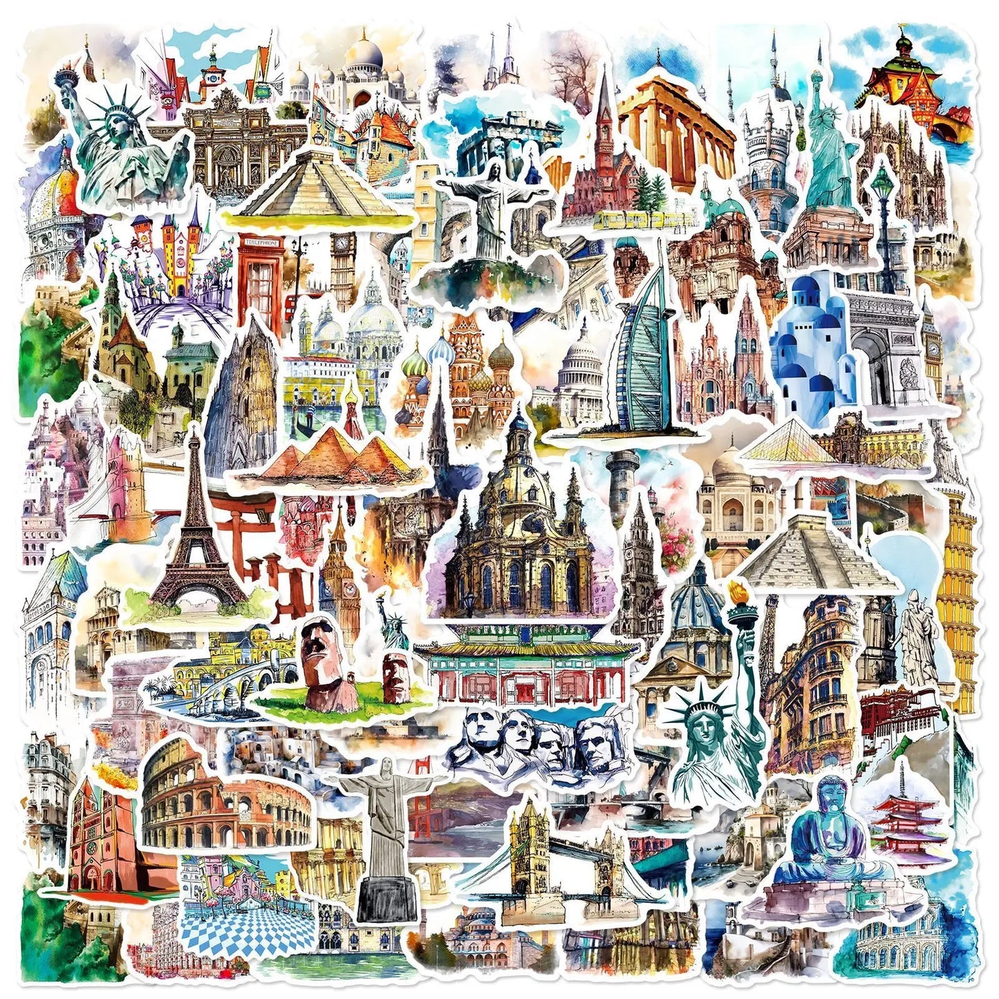 50'li Seyahat Temalı Sticker Seti | Sticker Master - Sticker Master