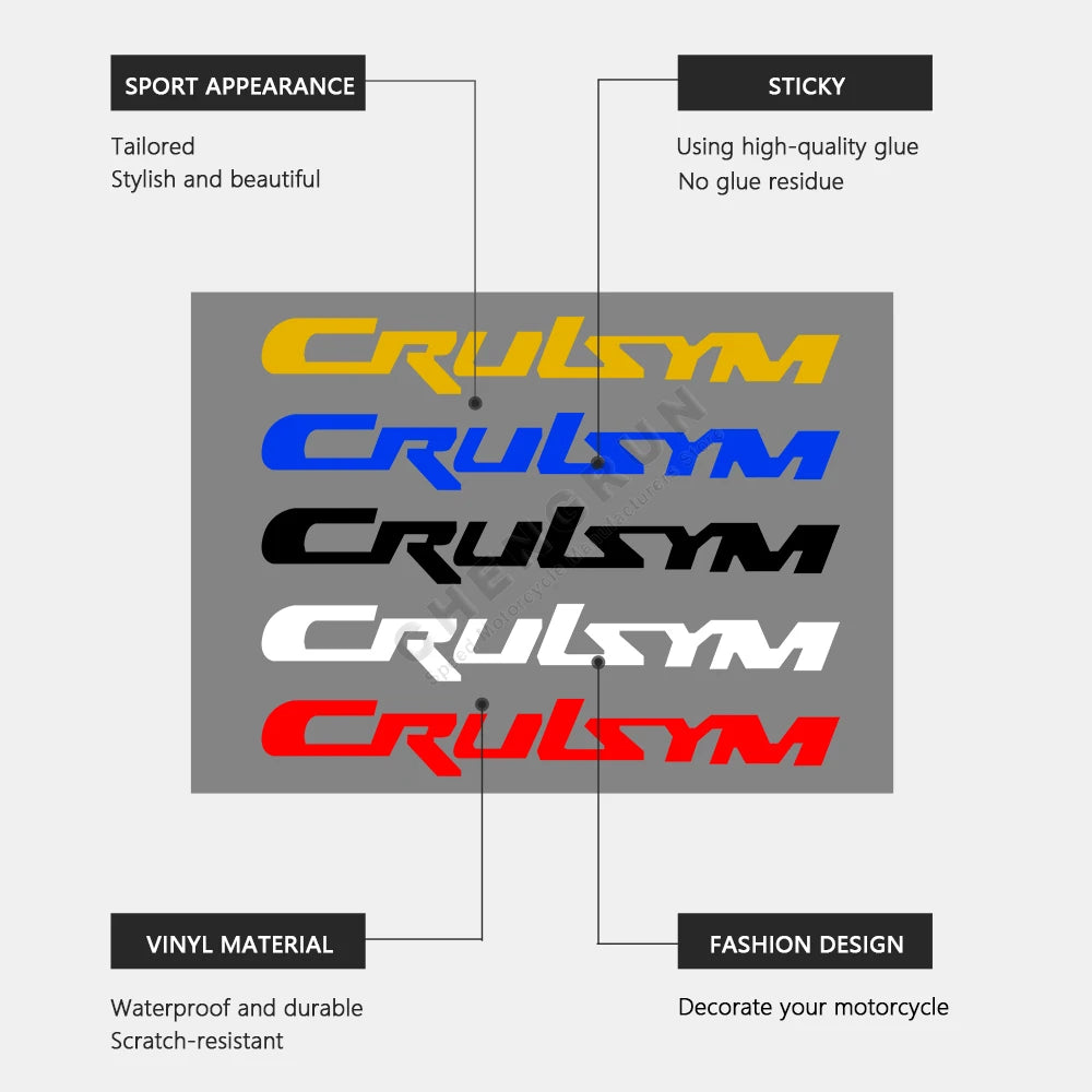 Sticker Master Motosiklet Çıkartmaları Sym Cruisym (125 / 150 / 250 / 300) Aksesuarları (2018-2024) için Su Geçirmez Çıkartmalar