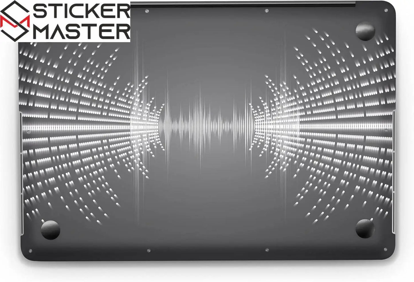 Sticker Master Sound Waves Evrensel Sticker Dizüstü Bilgisayar Vinil Sticker Decal 12" 13" 13.3" 14" 15" 15.4" 15.6 inç Dizüstü Bilgisayar Çıkartma Koruyucu Macbook Asus Acer Hp Lenovo Huawei Dell İçin - Sticker Master