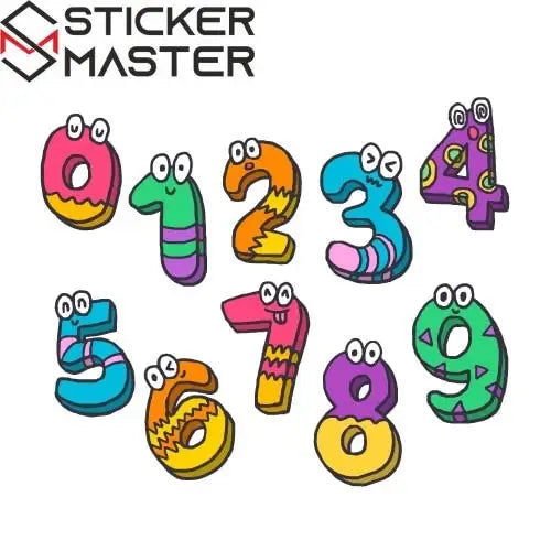 Sticker Master Sevimli Sayılar Etiket Çıkartma Duvar Çocuk Odası