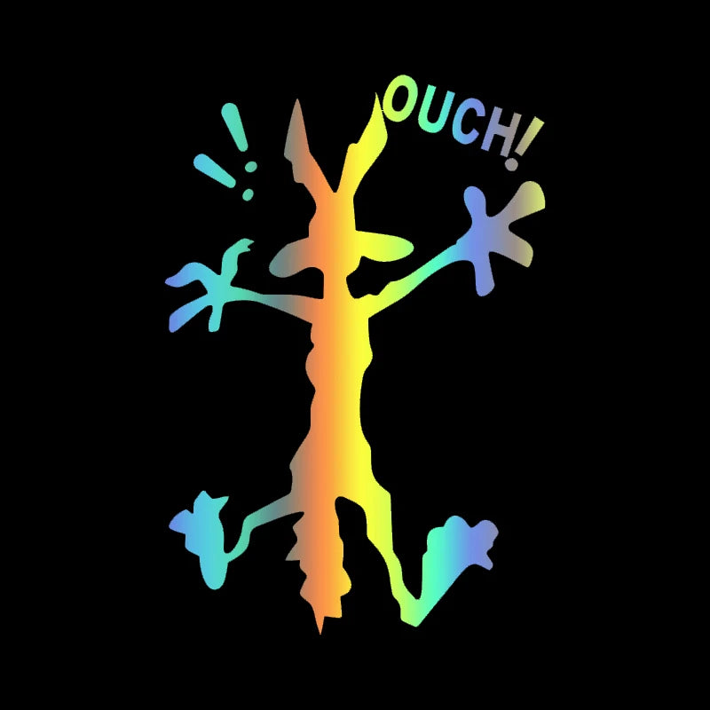 Wile E. Coyote Ouch! Komik Araba Stickerı | Sticker Master