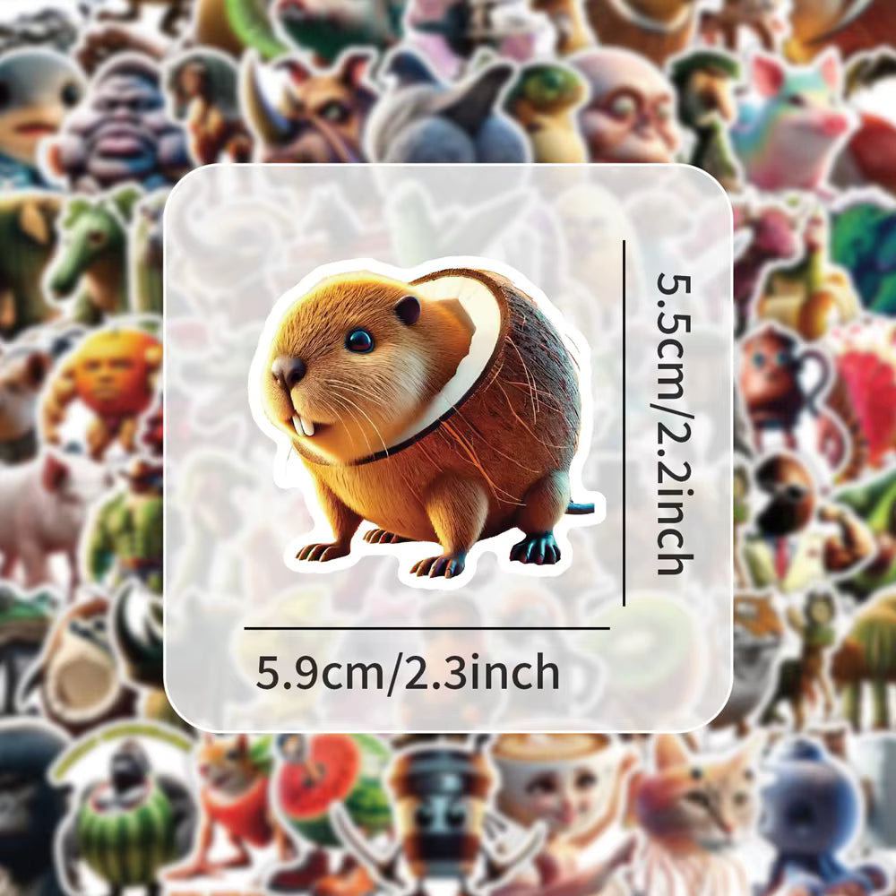 50 Adet Soyut ve Eğlenceli Sticker Seti | Brainrot Grafiti - Sticker Master