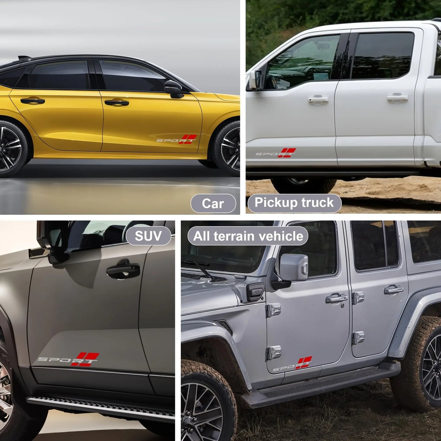 Sport Araba Sticker 2li Set 40.6cm Su Geçirmez | Sticker Master Sticker Master