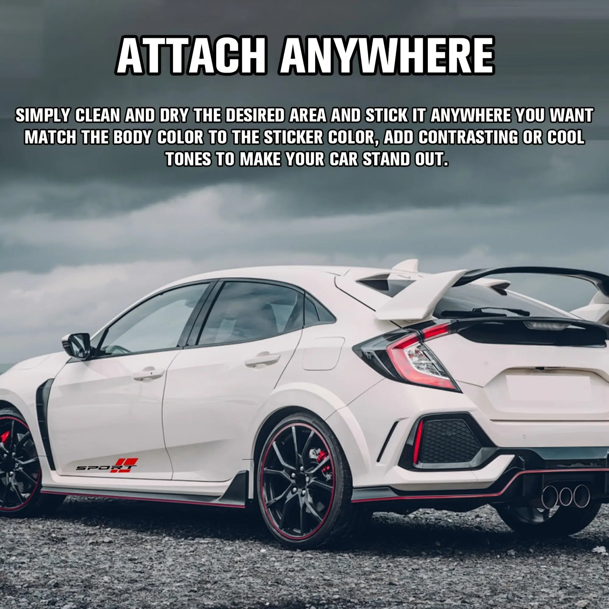 Sport Araba Sticker 2li Set 40.6cm Su Geçirmez | Sticker Master Sticker Master