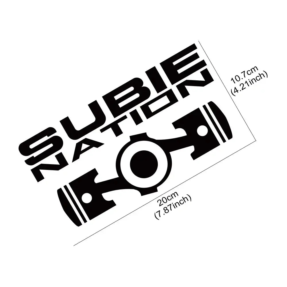 Sticker Master 20x10.7cm SUBIE Nation Car JDM Sticker Etiket Yapıştırma Sticker Master