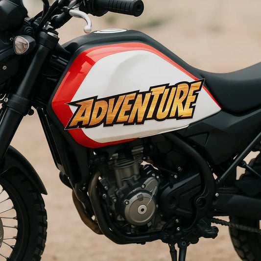 Sticker Master Adventure Sticker Motor, Kask, Laptop, Araba, Oto Araç İçin Dayanıklı Etiket Decal 20 Cm Sticker Master
