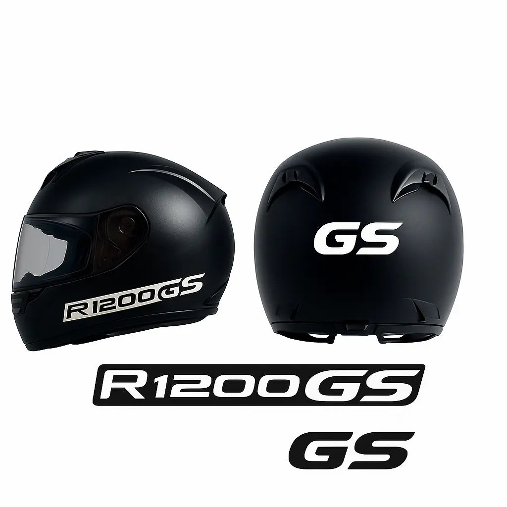 Sticker Master BMW GS Kask Sticker Etiket – R1200GS ve GS Yazılı 2 Parça Kask Seti Sticker Master