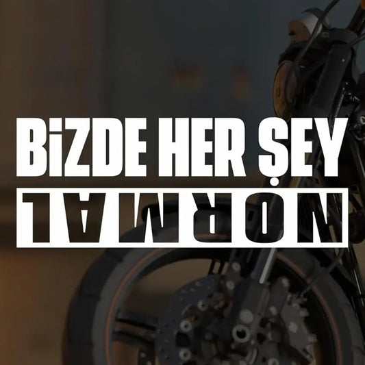 Sticker Master Bize Her Şey Normal Motorsiklet,Kask,Laptop,Motor Ve Oto Araç Sticker 20 X 8 Cm Sticker Master