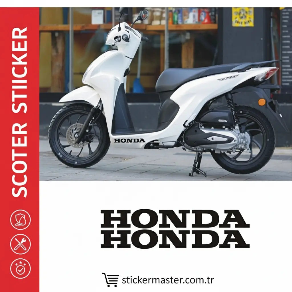 Sticker Master Dio Honda Sticker Set Motor Çıkartma Etiket 2 Adet Sağ ve Sol Sticker Master