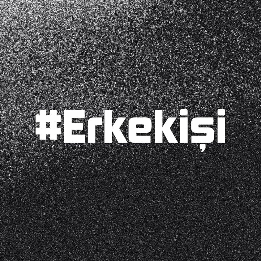 Sticker Master Erkek İşi Sticker - Motorsiklet, Kask, Laptop, Araba, Oto İçin Dayanıklı Etiket (20 x 5 cm, Beyaz) Sticker Master