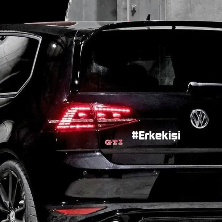 Sticker Master Erkek İşi Sticker - Motorsiklet, Kask, Laptop, Araba, Oto İçin Dayanıklı Etiket (20 x 5 cm, Beyaz) Sticker Master