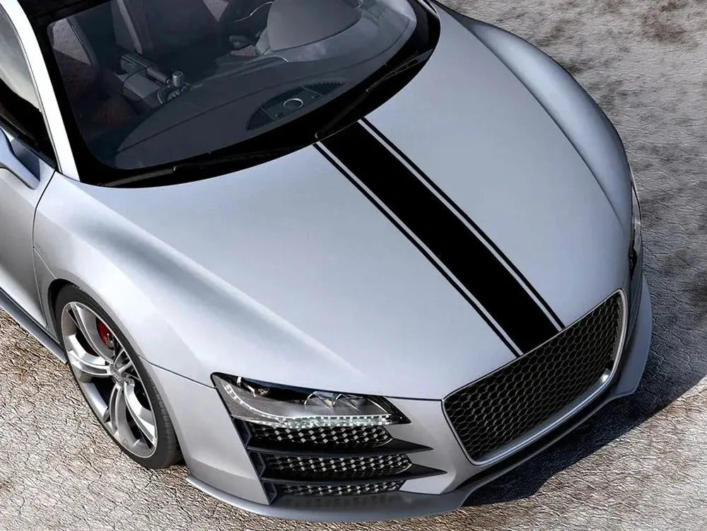 Sticker Master Evrensel Kaput Şerit Araba Sticker Set Oto Araç Çıkartma Etiket Sticker Master