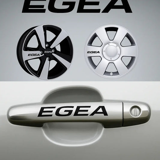 Sticker Master Fiat Egea Kapı Kolu Jant Oto Araç Sticker Etiket - 10 Adet Sticker Master