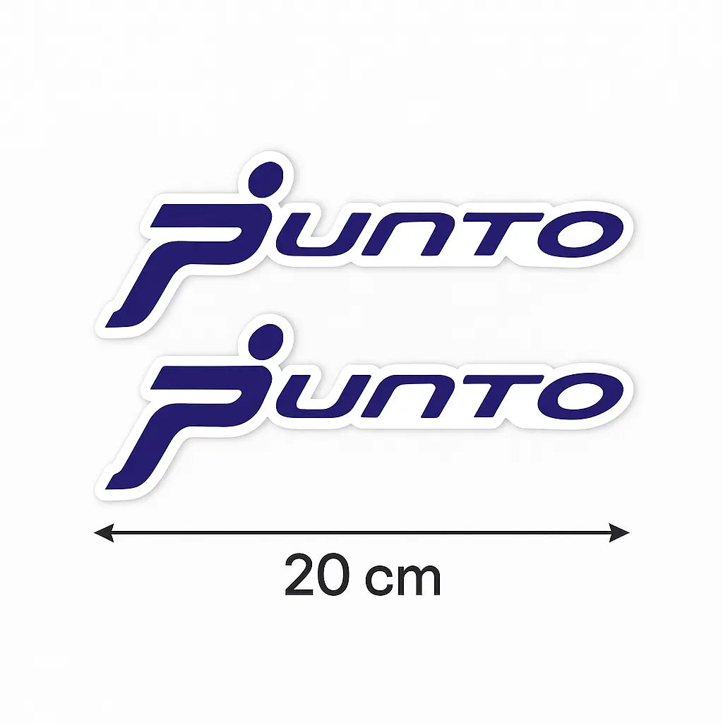 Sticker Master Fiat Punto Logo Oto Araç Sticker Etiket - 2 Adet - 20 Cm Sticker Master