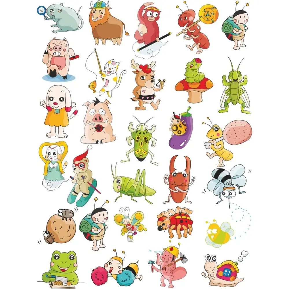 Sticker Master Hayvanlar-2 Çocuk Odası Sticker | Ev Dekorasyon Etiket Sticker Master