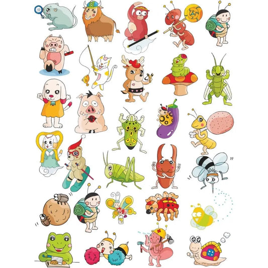 Sticker Master Hayvanlar-2 Çocuk Odası Sticker | Ev Dekorasyon Etiket Sticker Master