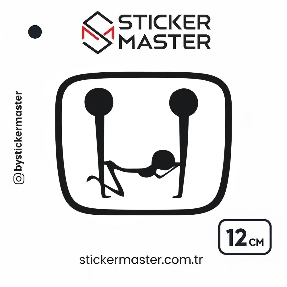 Sticker Master Honda Amblem Sticker Motor Oto Araç Çıkartma Etiket 12 Cm Sticker Master