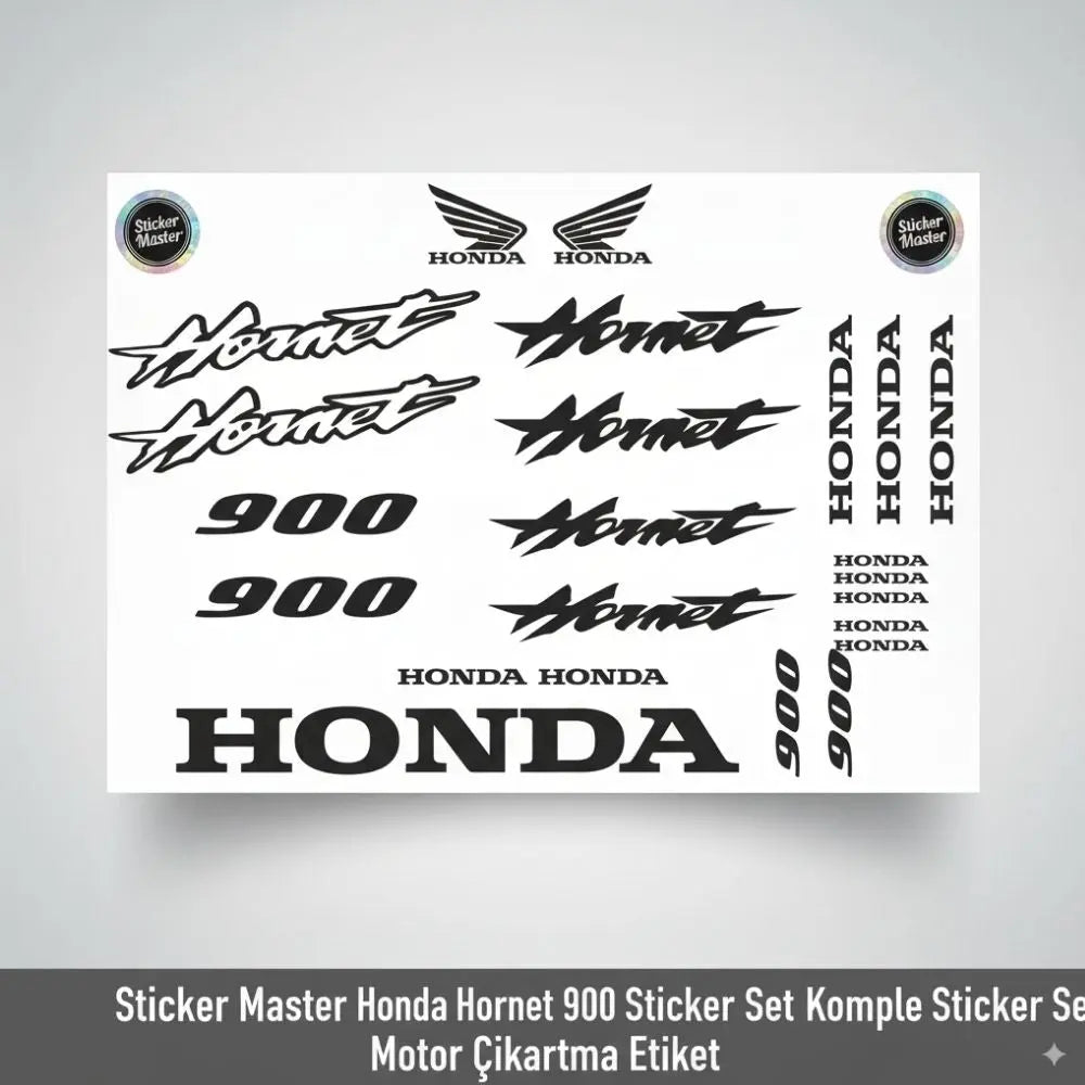 Sticker Master Honda Hornet 900 Sticker Set Komple Sticker Set Motor Çıkartma Etiket Sticker Master