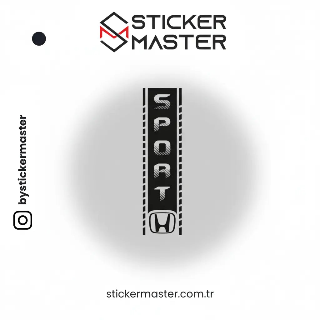 Sticker Master Honda Kısa Şerit Sticker Oto Araç Çıkartma Etiket 60 Cm Sticker Master