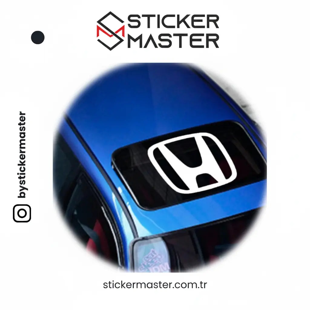 Sticker Master Honda Sunroof Sticker Oto Araç Çıkartma Etiket 30 x37 Cm Sticker Master