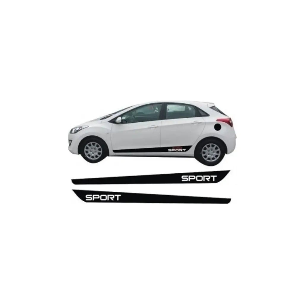 Sticker Master Hyundai Yan Şerit Sticker – 2 Adet Sağ ve Sol Gövde Sport Şerit Etiket Sticker Master