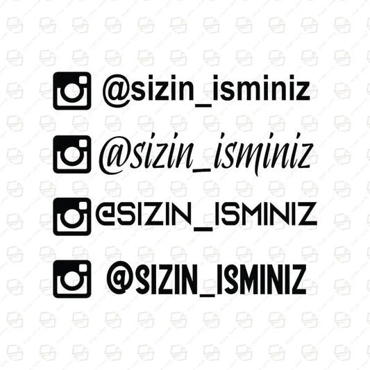 Sticker Master Kişiye Özel instagram Motorsiklet,Kask,Laptop,Motor Ve Oto Araç Sticker 15 Cm 2 Adet Sticker Master