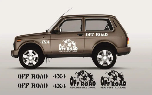 Sticker Master Lada Niva Set-1 Sticker Seti Motor, Kask, Laptop, Araba, Oto Araç İçin Dayanıklı Etiket Decal