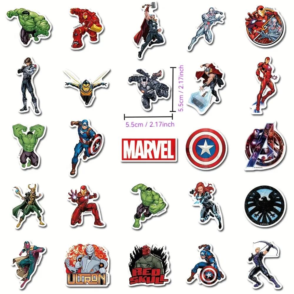 Sticker Master Marvel & Avengers Süper Kahraman Sticker Seti (50 Adet) | Su Geçirmez Çıkartmalar - Sticker Master