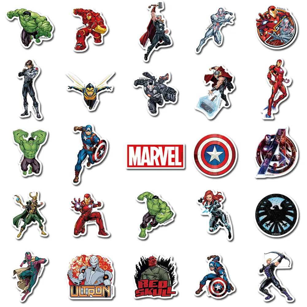 Sticker Master Marvel & Avengers Süper Kahraman Sticker Seti (50 Adet) | Su Geçirmez Çıkartmalar - Sticker Master