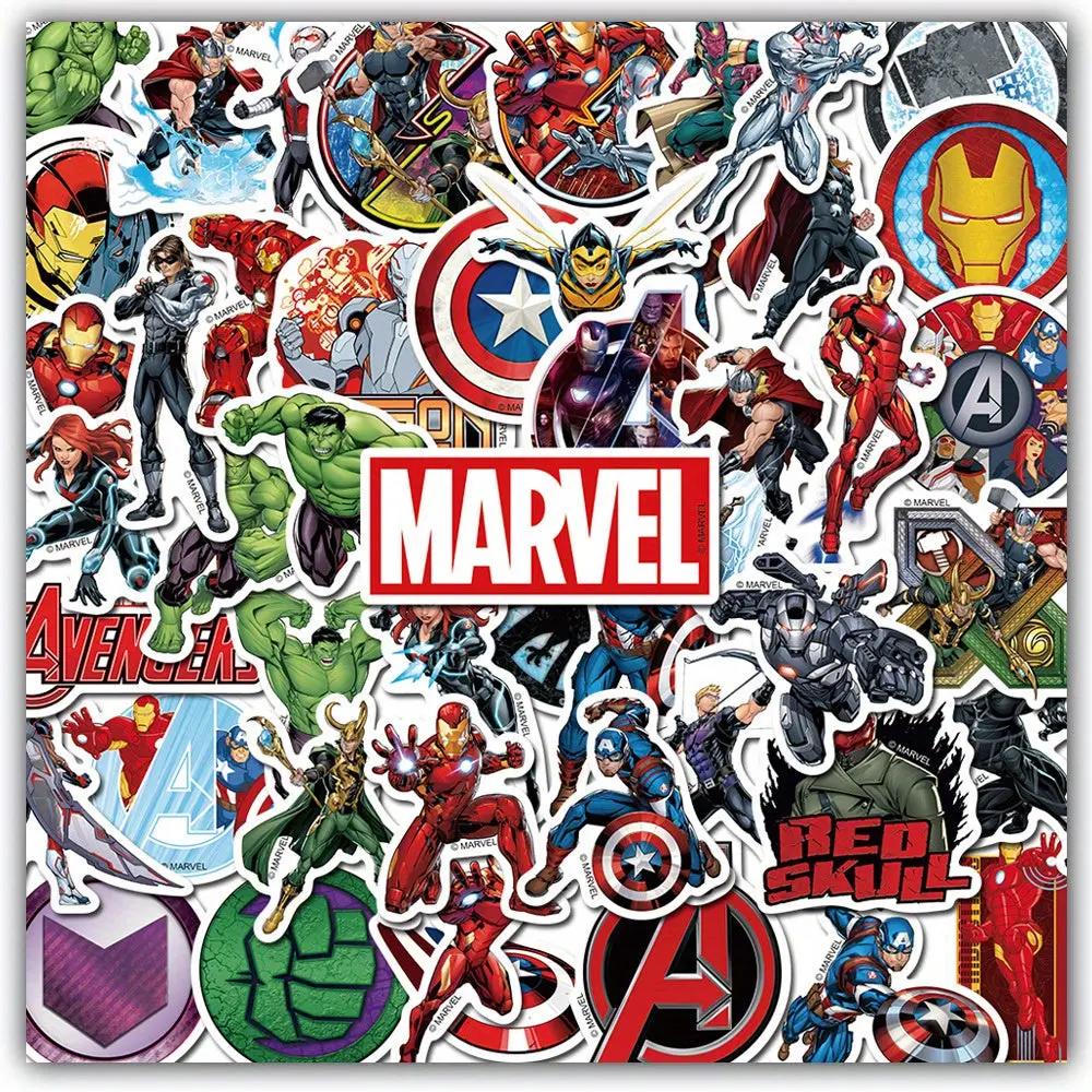 Sticker Master Marvel & Avengers Süper Kahraman Sticker Seti (50 Adet) | Su Geçirmez Çıkartmalar - Sticker Master