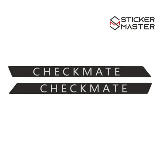 Sticker Master Mini R53 Cooper S Checkmate Scuttle Sticker – Yazılı Değişim Etiketi Sticker Master