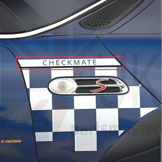 Sticker Master Mini R53 Cooper S Checkmate Scuttle Sticker – Yazılı Değişim Etiketi Sticker Master