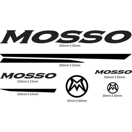 Sticker Master Mosso Bisiklet Kadro Sticker Seti – Su Geçirmez Vinil Etiketler (12 Parça) Sticker Master