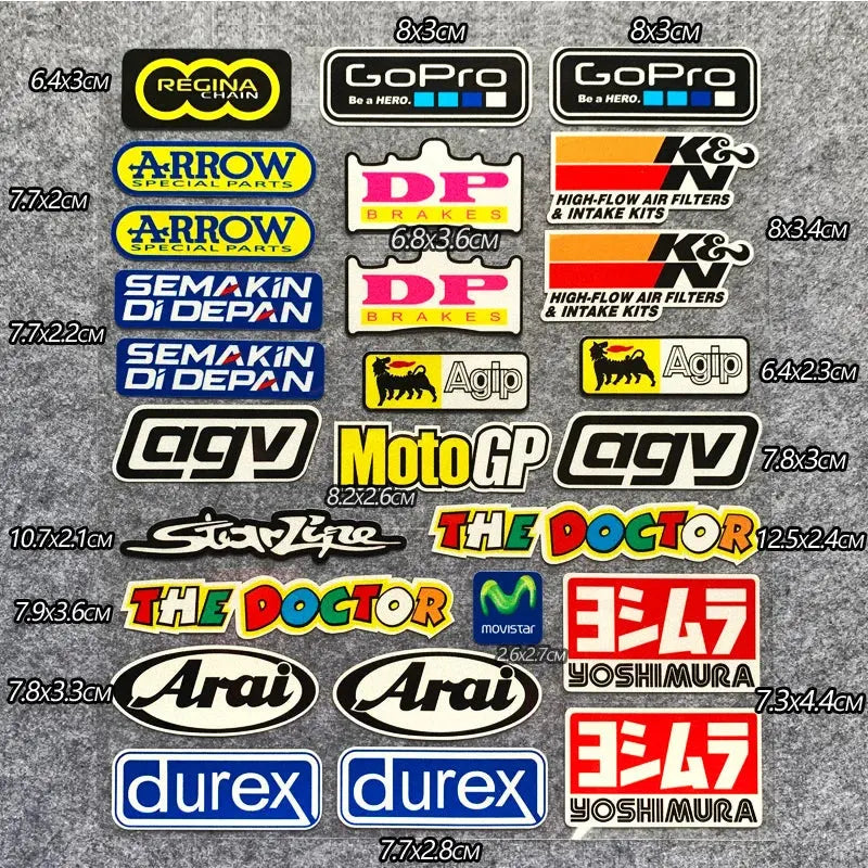Sticker Master Motosiklet Çıkartmalar Uyumlu HONDA SUZUKI KAWASAKI BAJAJ Sticker Motor Araç Çıkartma Etiket Sticker Master