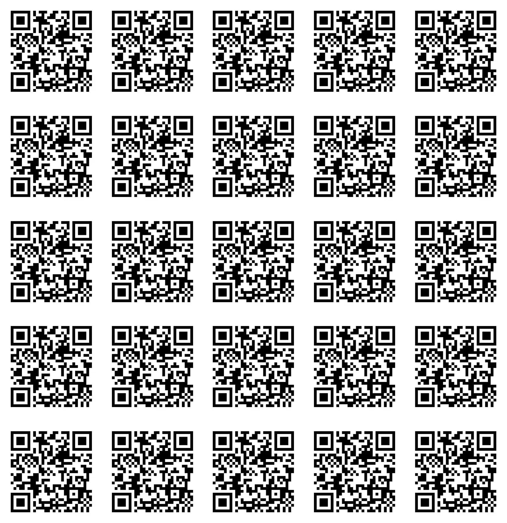 Sticker Master Qr Kod Karekod Sticker Oto, Motorsiklet, Kask,Cam, Laptop Sticker 5X5 Cm 25 Adet