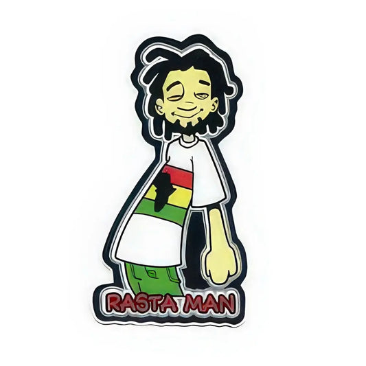 Sticker Master Rasta Man Sticker – 15 cm Renkli Vinil Karakter Etiketi Sticker Master