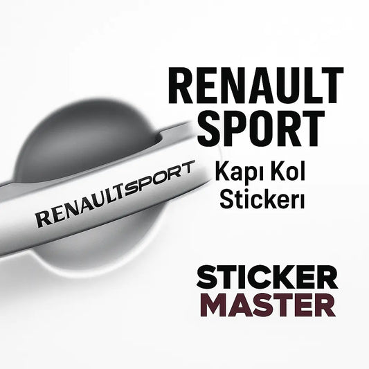 Sticker Master Renault Sport Kapı & Jant Sticker Seti – 10 Adet Dayanıklı Vinil Decal Sticker Master
