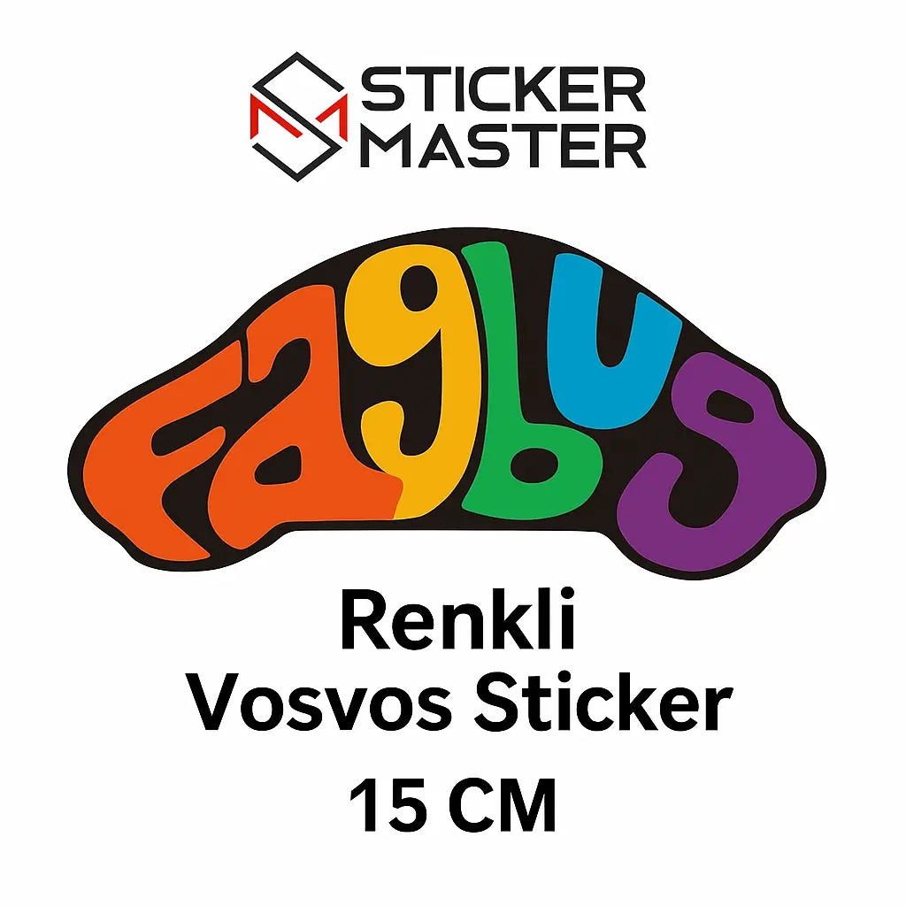 Sticker Master Renkli Vosvos (Buggy) Sticker – 15 cm Sticker Master
