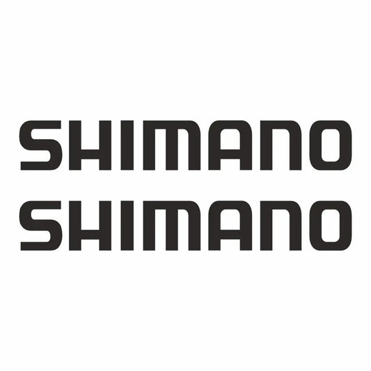 Sticker Master Shimano Sticker Seti - 2 Adet 20 cm Siyah Logo Etiket Sticker Master